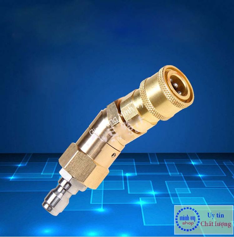 Khớp xoay điều chỉnh 360 độ nối béc súng xịt rửa của máy rửa xe áp lực cao (Ren nối nhanh 1/4 inch)-BECGAP