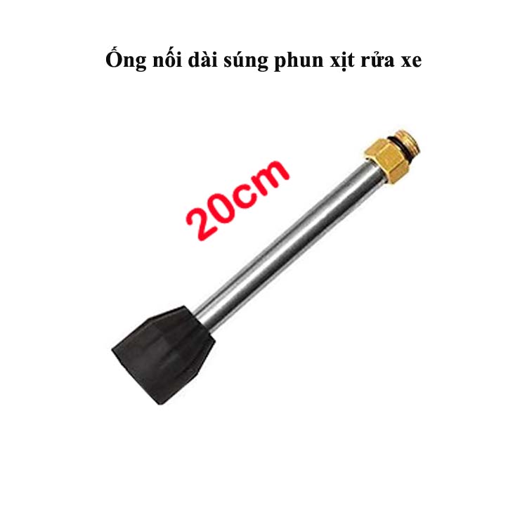 Ống nối dài s.úng máy rửa xe – chiều dài 20cm – chất liệu inox hợp kim đồng-  phụ kiện máy rửa xe