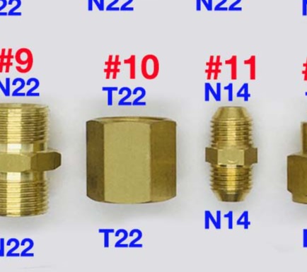 Tổng hợp các khớp chuyển ren 14mm 13mm 21mm 22mm 27mm – dùng cho các dòng máy rửa xe phổ biến