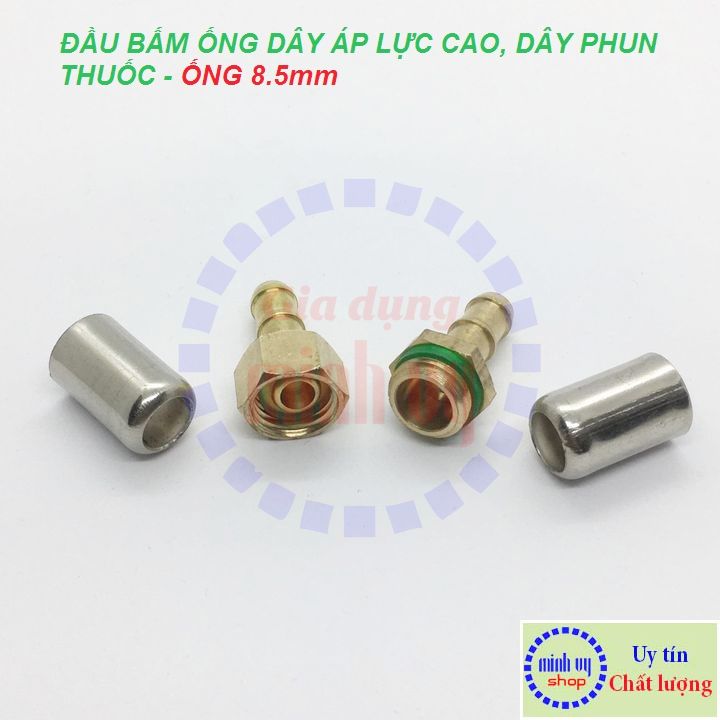 Đầu cos bấm dây áp lực máy rửa xe, dây xịt phun  –  ống 8.5mm